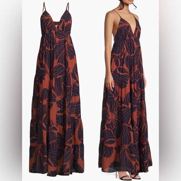 NEW Hutch Romi Floral Tired Maxi Dress sz S - Picture 2 of 8